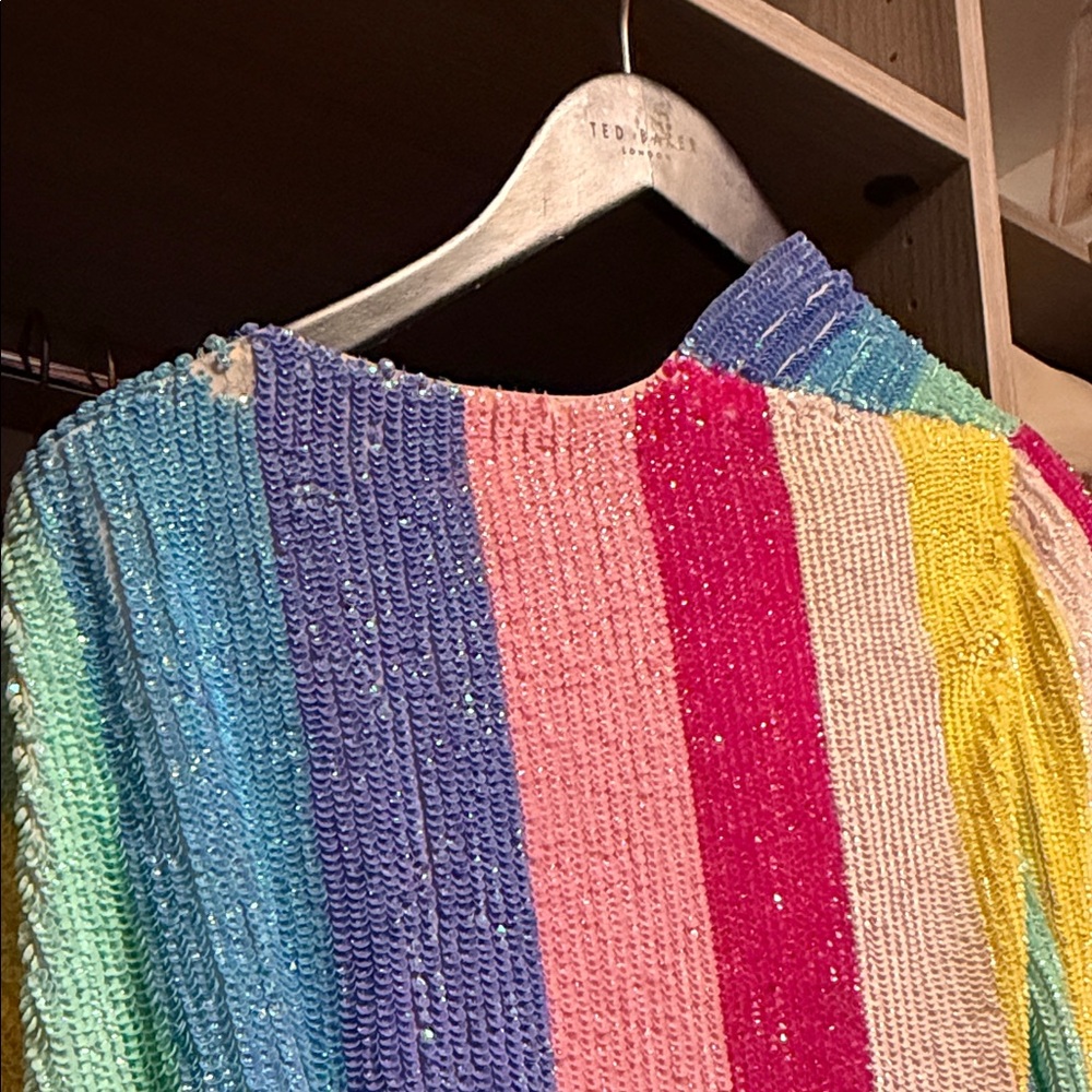 Rétrofete Unicorn Striped Sequin Wrap Dress - Picture 5 of 5